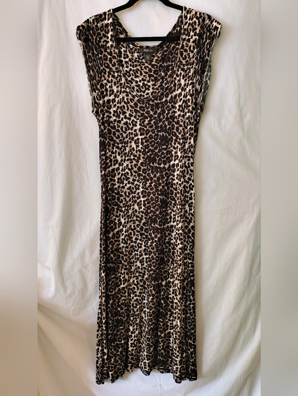 Style & Co. Brown and Black Leopard-Print Top